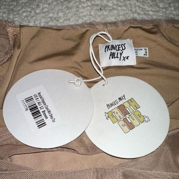 Princess Polly Women’s Charvi Mini Dress Light Tan Brown Size 8 NWT - Picture 5 of 10